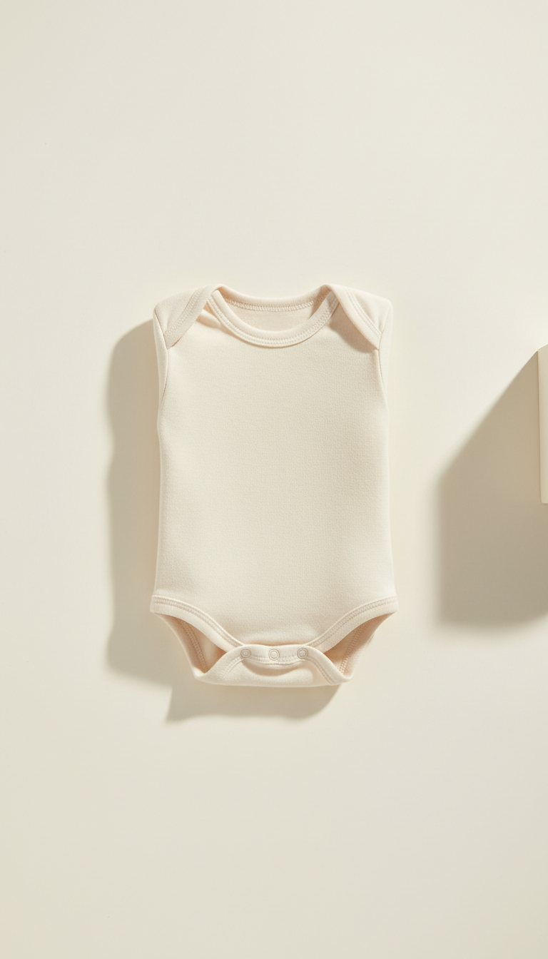 Milk cream cotton newborn onesie